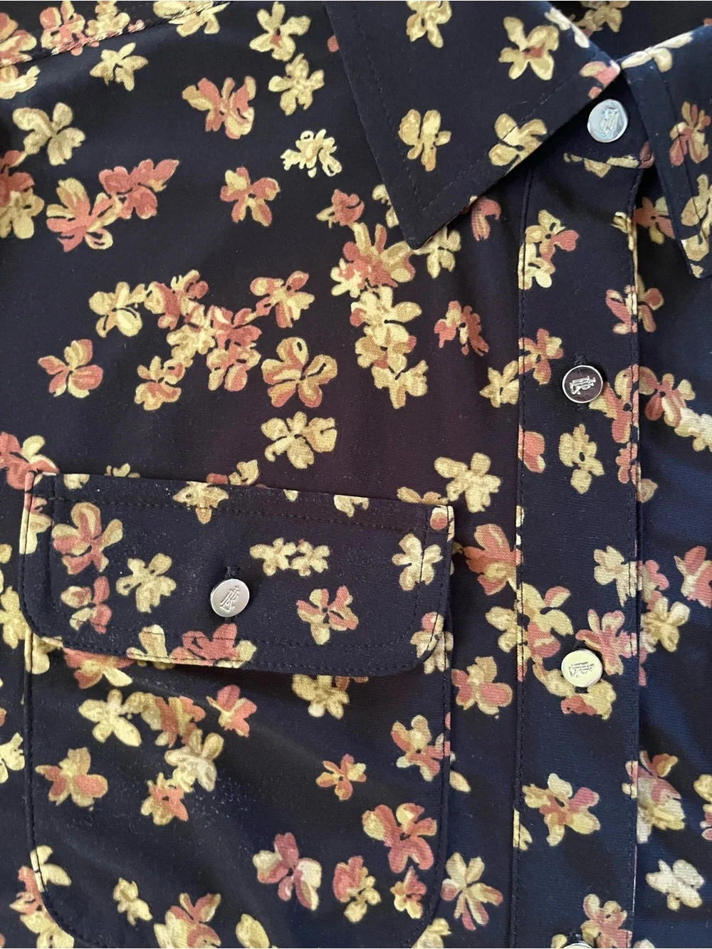 Ralph Lauren Navy Floral Button-Up Women’s Shirt - Picture 3 of 6